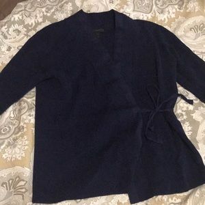 J. Crew Navy Wrap Sweater